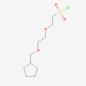 molecular formula C10H19ClO4S B13474001 2-(2-(Cyclopentylmethoxy)ethoxy)ethane-1-sulfonyl chloride 