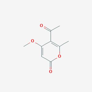 molecular formula C9H10O4 B13474015 2H-Pyran-2-one, 5-acetyl-4-methoxy-6-methyl- CAS No. 80927-97-5