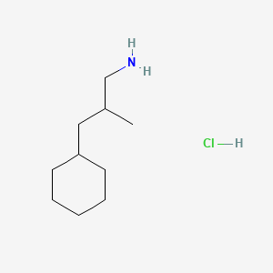 molecular formula C10H22ClN B13474066 3-Cyclohexyl-2-methylpropan-1-amine hydrochloride 