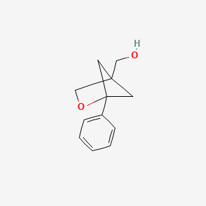 molecular formula C12H14O2 B13474069 {1-Phenyl-2-oxabicyclo[2.1.1]hexan-4-yl}methanol 