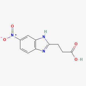 molecular formula C10H9N3O4 B1347408 3-(5-硝基-1H-苯并咪唑-2-基)-丙酸 CAS No. 33299-25-1