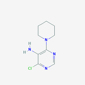 molecular formula C9H13ClN4 B1347409 4-氯-6-哌啶-1-基-嘧啶-5-胺 CAS No. 84762-70-9