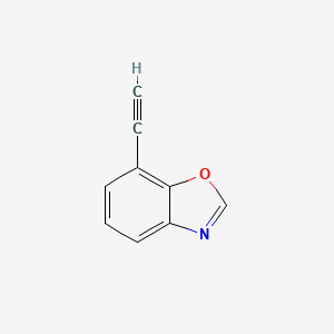 molecular formula C9H5NO B13474092 7-Ethynyl-1,3-benzoxazole 