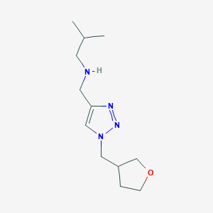 molecular formula C12H22N4O B13474094 2-Methyl-N-((1-((tetrahydrofuran-3-yl)methyl)-1h-1,2,3-triazol-4-yl)methyl)propan-1-amine 