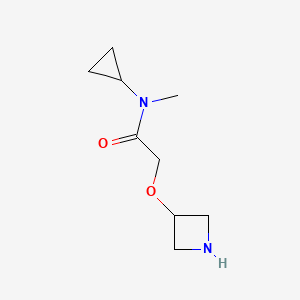 molecular formula C9H16N2O2 B13474104 2-(azetidin-3-yloxy)-N-cyclopropyl-N-methylacetamide 