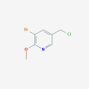 molecular formula C7H7BrClNO B13474144 3-Bromo-5-(chloromethyl)-2-methoxypyridine 