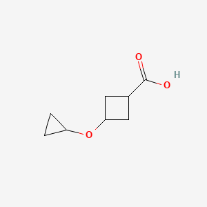 molecular formula C8H12O3 B13474148 3-Cyclopropoxycyclobutane-1-carboxylic acid 