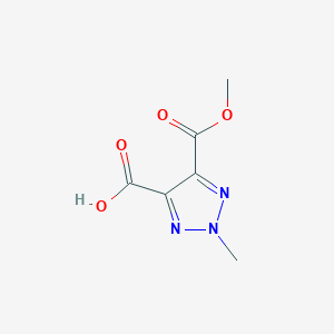 molecular formula C6H7N3O4 B13474168 5-(methoxycarbonyl)-2-methyl-2H-1,2,3-triazole-4-carboxylic acid 