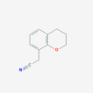 molecular formula C11H11NO B13474181 2-(3,4-dihydro-2H-1-benzopyran-8-yl)acetonitrile 