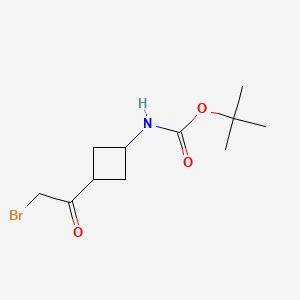 molecular formula C11H18BrNO3 B13474208 tert-butyl N-[(1s,3s)-3-(2-bromoacetyl)cyclobutyl]carbamate 