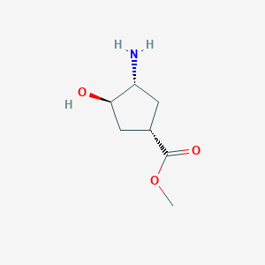 (1S,3R,4R)-Methyl 3-amino-4-hydroxycyclopentanecarboxylate