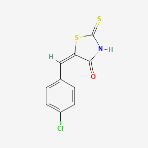 molecular formula C10H6ClNOS2 B1347421 (5E)-5-(4-氯苄叉)-2-巯基-1,3-噻唑-4(5H)-酮 CAS No. 81154-18-9