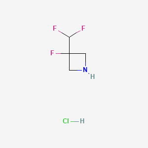 molecular formula C4H7ClF3N B13474221 3-(Difluoromethyl)-3-fluoroazetidine hydrochloride 