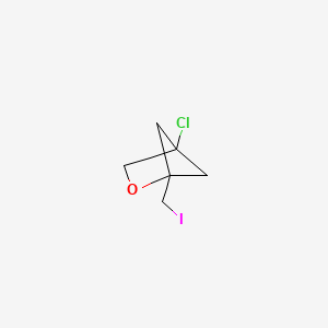 molecular formula C6H8ClIO B13474239 4-Chloro-1-(iodomethyl)-2-oxabicyclo[2.1.1]hexane 