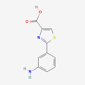 molecular formula C10H8N2O2S B13474244 2-(3-Aminophenyl)thiazole-4-carboxylic Acid 