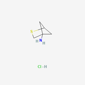 molecular formula C5H10ClNS B13474246 2-Thiabicyclo[2.1.1]hexan-4-amine hydrochloride 