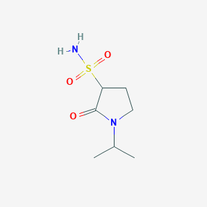 molecular formula C7H14N2O3S B13474252 1-Isopropyl-2-oxopyrrolidine-3-sulfonamide 