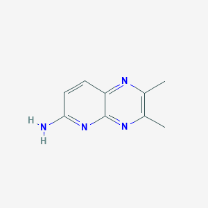 molecular formula C9H10N4 B13474255 2,3-Dimethylpyrido[2,3-b]pyrazin-6-amine CAS No. 195045-42-2