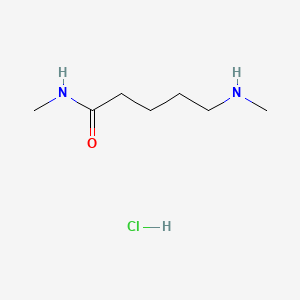 molecular formula C7H17ClN2O B13474263 N-methyl-5-(methylamino)pentanamide hydrochloride 