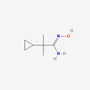 molecular formula C7H14N2O B13474277 2-cyclopropyl-N'-hydroxy-2-methylpropanimidamide 