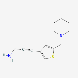 3-(5-(Piperidin-1-ylmethyl)thiophen-3-yl)prop-2-yn-1-amine