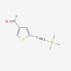 5-[2-(Trimethylsilyl)ethynyl]thiophene-3-carbaldehyde