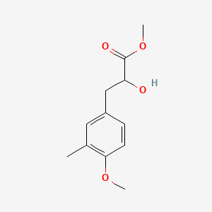 molecular formula C12H16O4 B13474346 Methyl 2-hydroxy-3-(4-methoxy-3-methylphenyl)propanoate 