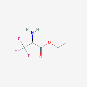 molecular formula C5H8F3NO2 B13474350 ethyl (2S)-2-amino-3,3,3-trifluoropropanoate 