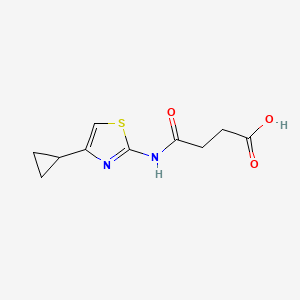 molecular formula C10H12N2O3S B1347440 n-(4-环丙基-噻唑-2-基)琥珀酰胺酸 CAS No. 324579-95-5