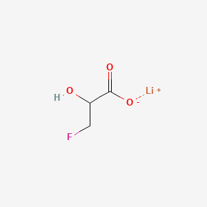 molecular formula C3H4FLiO3 B13474421 Lithium(1+) 3-fluoro-2-hydroxypropanoate 