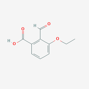 molecular formula C10H10O4 B13474426 3-Ethoxy-2-formylbenzoic acid 