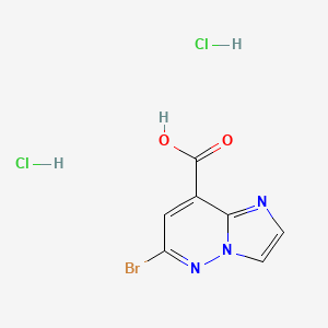 molecular formula C7H6BrCl2N3O2 B13474434 6-Bromoimidazo[1,2-b]pyridazine-8-carboxylic acid dihydrochloride CAS No. 2913243-56-6