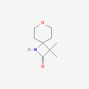 3,3-Dimethyl-7-oxa-1-azaspiro[3.5]nonan-2-one