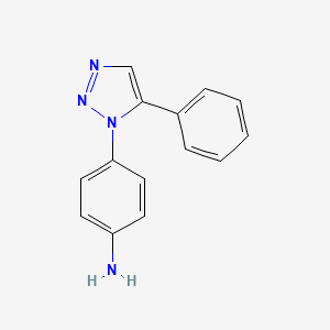 molecular formula C14H12N4 B1347445 4-(5-苯基-[1,2,3]三唑-1-基)-苯胺 CAS No. 15966-68-4