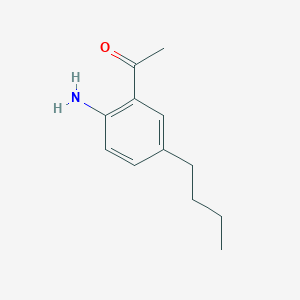 molecular formula C12H17NO B13474470 1-(2-Amino-5-butylphenyl)ethanone CAS No. 90033-63-9