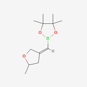 4,4,5,5-Tetramethyl-2-[(5-methyloxolan-3-ylidene)methyl]-1,3,2-dioxaborolane