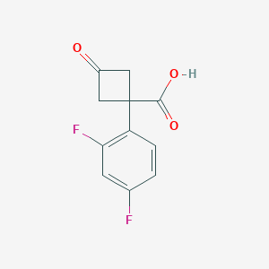 molecular formula C11H8F2O3 B13474483 1-(2,4-Difluorophenyl)-3-oxocyclobutane-1-carboxylic acid 