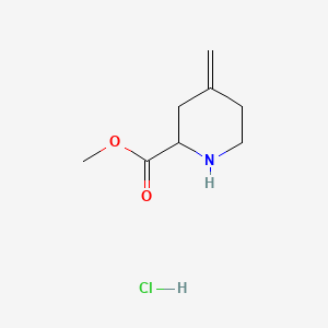 molecular formula C8H14ClNO2 B13474497 Methyl4-methylidenepiperidine-2-carboxylatehydrochloride 