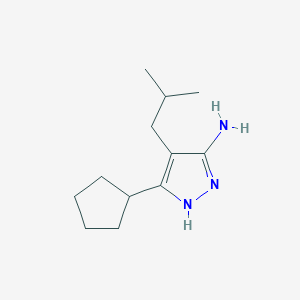 3-Cyclopentyl-4-isobutyl-1h-pyrazol-5-amine