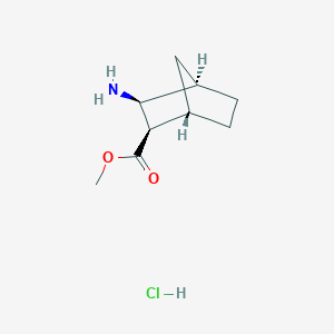 molecular formula C9H16ClNO2 B13474509 Methyl (1S,2R,3S,4R)-3-aminobicyclo[2.2.1]heptane-2-carboxylate Hydrochloride 