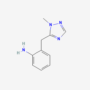 molecular formula C10H12N4 B13474516 2-((1-Methyl-1h-1,2,4-triazol-5-yl)methyl)aniline 