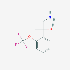 molecular formula C10H12F3NO2 B13474524 1-Amino-2-(2-(trifluoromethoxy)phenyl)propan-2-ol 