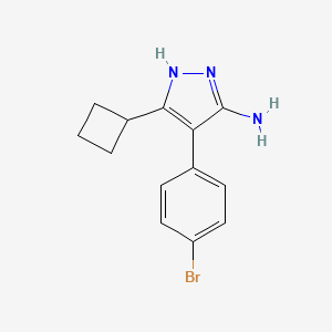 4-(4-Bromophenyl)-3-cyclobutyl-1h-pyrazol-5-amine