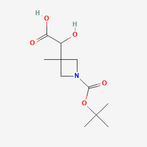 molecular formula C11H19NO5 B13474538 2-{1-[(Tert-butoxy)carbonyl]-3-methylazetidin-3-yl}-2-hydroxyacetic acid 