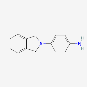 molecular formula C14H14N2 B1347455 4-(1,3-二氢-异吲哚-2-基)-苯胺 CAS No. 359897-36-2
