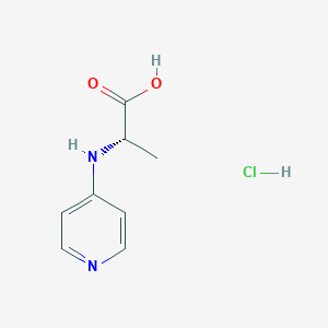 molecular formula C8H11ClN2O2 B13474571 (2S)-2-[(pyridin-4-yl)amino]propanoic acid hydrochloride 