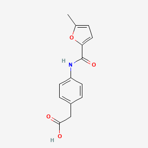 B1347458 {4-[(5-Methyl-2-furoyl)amino]phenyl}acetic acid CAS No. 433326-87-5
