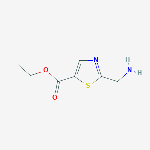 molecular formula C7H10N2O2S B13474584 Ethyl 2-(aminomethyl)thiazole-5-carboxylate 