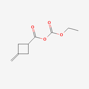 molecular formula C9H12O4 B13474593 [(Ethoxycarbonyl)oxy](3-methylidenecyclobutyl)methanone 