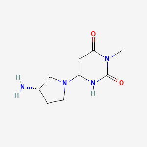 (S)-6-(3-Aminopyrrolidin-1-yl)-3-methylpyrimidine-2,4(1H,3H)-dione